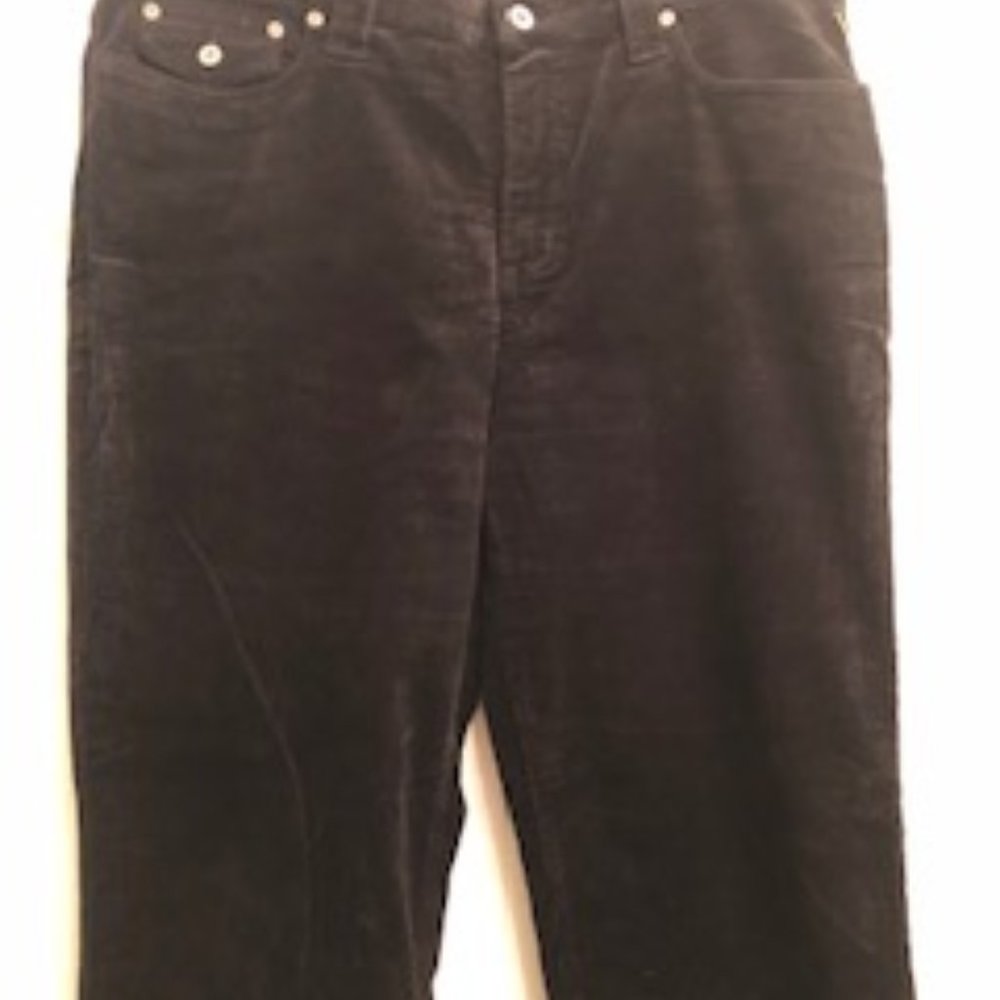 Faded Glory 16 Reg Black Corduroy Bootcut